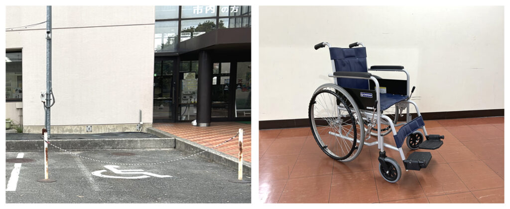 写真:駐車場・車いす